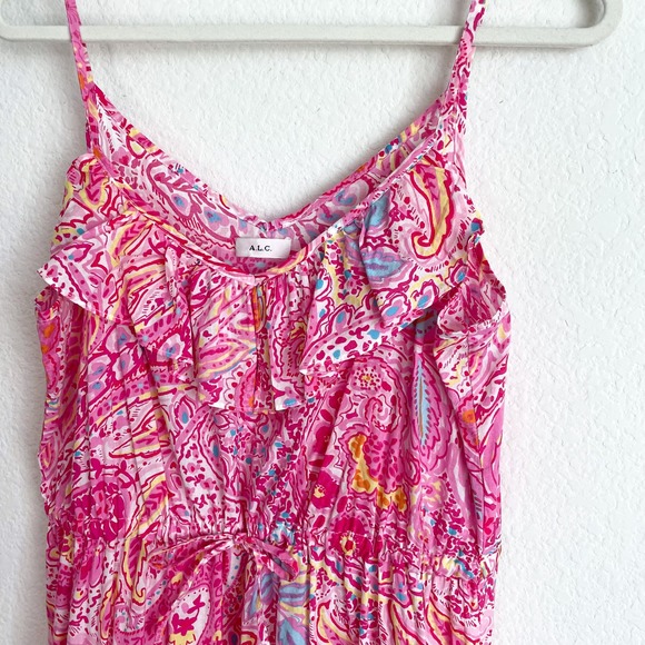 A.L.C. Pink Floral Paisley Maxi Sundress - Picture 7 of 10